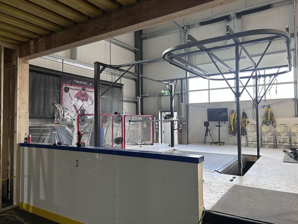 Electrical work at a hockey training facility in Calgary